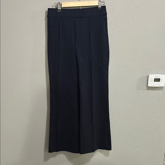 SPANX Blue Wide Leg Pants High-Waisted Tailored Crop Navy - Picture 1 of 6